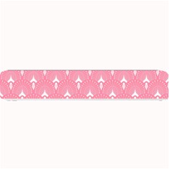 White And Pink Art-deco Pattern Small Bar Mats by Dushan