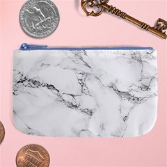 White Faux Marble Large Coin Purse by Dushan