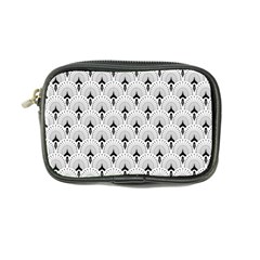 Black And White Art-deco Pattern Coin Purse by Dushan