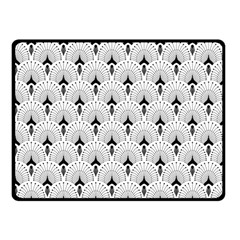 Black And White Art-deco Pattern Fleece Blanket (small) by Dushan