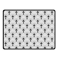 Black And White Art-deco Pattern Double Sided Fleece Blanket (small)  by Dushan