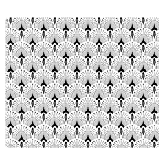 Black And White Art-deco Pattern Double Sided Flano Blanket (small)  by Dushan