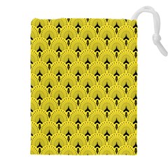 Art-decoyellow Drawstring Pouch (5xl) by Dushan