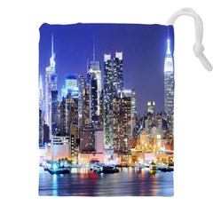 New-york Cityscape  Drawstring Pouch (4xl) by Dushan