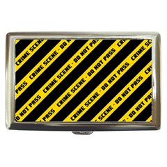 Warning Colors Yellow And Black - Police No Entrance 2 Cigarette Money Case by DinzDas
