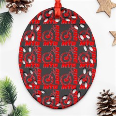 015 Mountain Bike - Mtb - Hardtail And Downhill Ornament (oval Filigree) by DinzDas