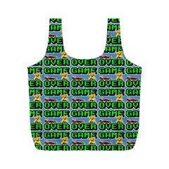 Game Over Karate And Gaming - Pixel Martial Arts Full Print Recycle Bag (m) by DinzDas