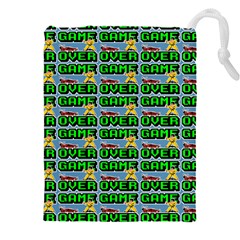 Game Over Karate And Gaming - Pixel Martial Arts Drawstring Pouch (4xl) by DinzDas