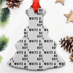 White And Nerdy - Computer Nerds And Geeks Ornament (christmas Tree)  by DinzDas