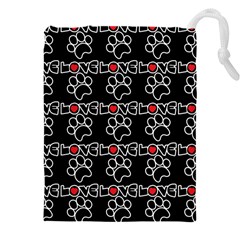Pet Love - Dogs, Cats And All Pets Lover Drawstring Pouch (5xl) by DinzDas