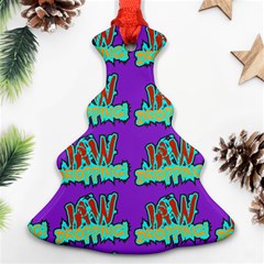 Jaw Dropping Comic Big Bang Poof Christmas Tree Ornament (two Sides) by DinzDas