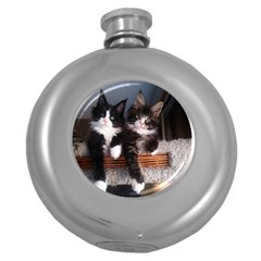 Cats Brothers Round Hip Flask (5 Oz) by Sparkle