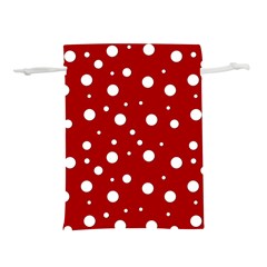 Mushroom Pattern, Red And White Dots, Circles Theme Lightweight Drawstring Pouch (m) by Casemiro