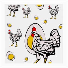 Roseanne Chicken Medium Glasses Cloth (2 Sides) by EvgeniaEsenina