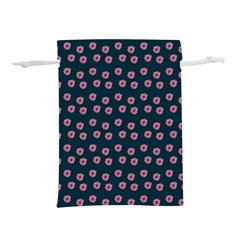 Peach Purple Daisy Flower Teal Lightweight Drawstring Pouch (m) by snowwhitegirl