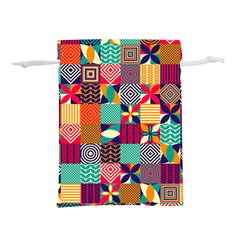 Geometric Mosaic Lightweight Drawstring Pouch (s) by designsbymallika