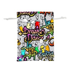 Hip Hop Background Lightweight Drawstring Pouch (s) by Amaryn4rt