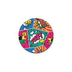Comic Colorful Seamless Pattern Golf Ball Marker (10 Pack) by Amaryn4rt