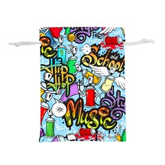 Graffiti Characters Seamless Pattern Lightweight Drawstring Pouch (l) by Amaryn4rt