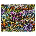Graffiti Word Seamless Pattern Double Sided Flano Blanket (Medium)  60 x50  Blanket Back