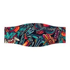Vintage Tattoos Colorful Seamless Pattern Stretchable Headband by Amaryn4rt