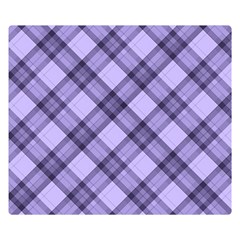 Pastel Purple And Steel Black Lines Pattern, Retro Tartan, Classic Plaid Double Sided Flano Blanket (small)  by Casemiro