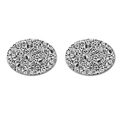Vector-eclectic-fabric-seamless-pattern-animal-background-with-baroque-ornament Cufflinks (oval) by Sobalvarro