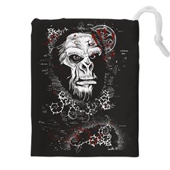 Monster Monkey From The Woods Drawstring Pouch (5xl) by DinzDas
