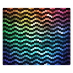 Digital Waves Double Sided Flano Blanket (small)  by Sparkle