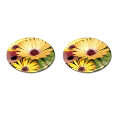 Yellow Flowers Cufflinks (oval) by Sparkle