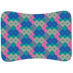 Geo Puzzle Velour Seat Head Rest Cushion by tmsartbazaar