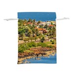 Punta Colorada Aerial Landscape Scene, Uruguay Lightweight Drawstring Pouch (S) Front