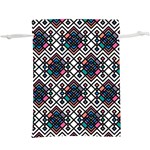 Boho Geometric  Lightweight Drawstring Pouch (XL) Front