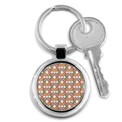 Squares And Diamonds Key Chain (round) by tmsartbazaar