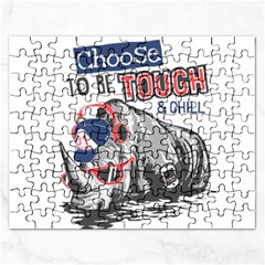 Choose To Be Tough & Chill Rectangular Jigsaw Puzzl by Bigfootshirtshop