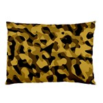 Black Yellow Brown Camouflage Pattern Pillow Case (Two Sides) Back