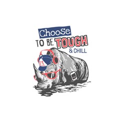 Choose To Be Tough & Chill Shower Curtain 48  X 72  (small)  by Bigfootshirtshop