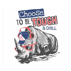 Choose To Be Tough & Chill Double Sided Flano Blanket (small)  by Bigfootshirtshop