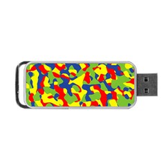Colorful Rainbow Camouflage Pattern Portable Usb Flash (one Side) by SpinnyChairDesigns