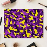 Purple and Yellow Camouflage Pattern Cosmetic Bag (XL) Front