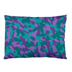 Purple and Teal Camouflage Pattern Pillow Case (Two Sides) Back