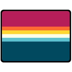 70s Vintage Stripes Double Sided Fleece Blanket (large)  by tmsartbazaar