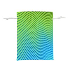 Blue Green Abstract Stripe Pattern  Lightweight Drawstring Pouch (s) by SpinnyChairDesigns