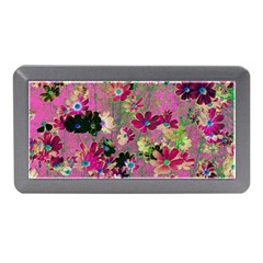 Cosmos Flowers Dark Red Memory Card Reader (mini) by DinkovaArt
