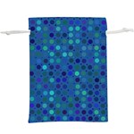Blue Polka Dots Pattern  Lightweight Drawstring Pouch (XL) Front