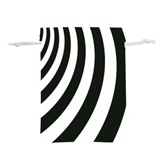 Black And White Zebra Stripes Pattern Lightweight Drawstring Pouch (l) by SpinnyChairDesigns