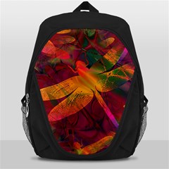 Dragonflies Abstract Colorful Pattern Backpack Bag by SpinnyChairDesigns
