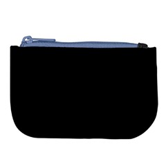 Plain Black Solid Color Large Coin Purse by FlagGallery