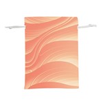 Coral Peach Swoosh Lightweight Drawstring Pouch (S) Back
