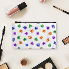 Cartoon Corona Virus Covid 19 Cosmetic Bag (small) by SpinnyChairDesigns